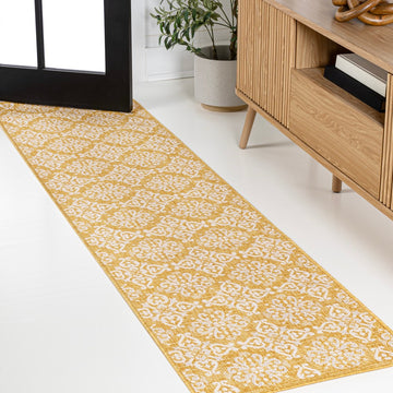 Amora Traditional Mediterranean Tile Design Indoor/Outdoor Area Rug